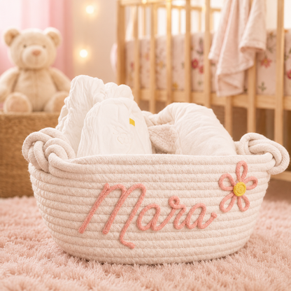 BabyNido™ ~ Cesta Tejida Personalizada