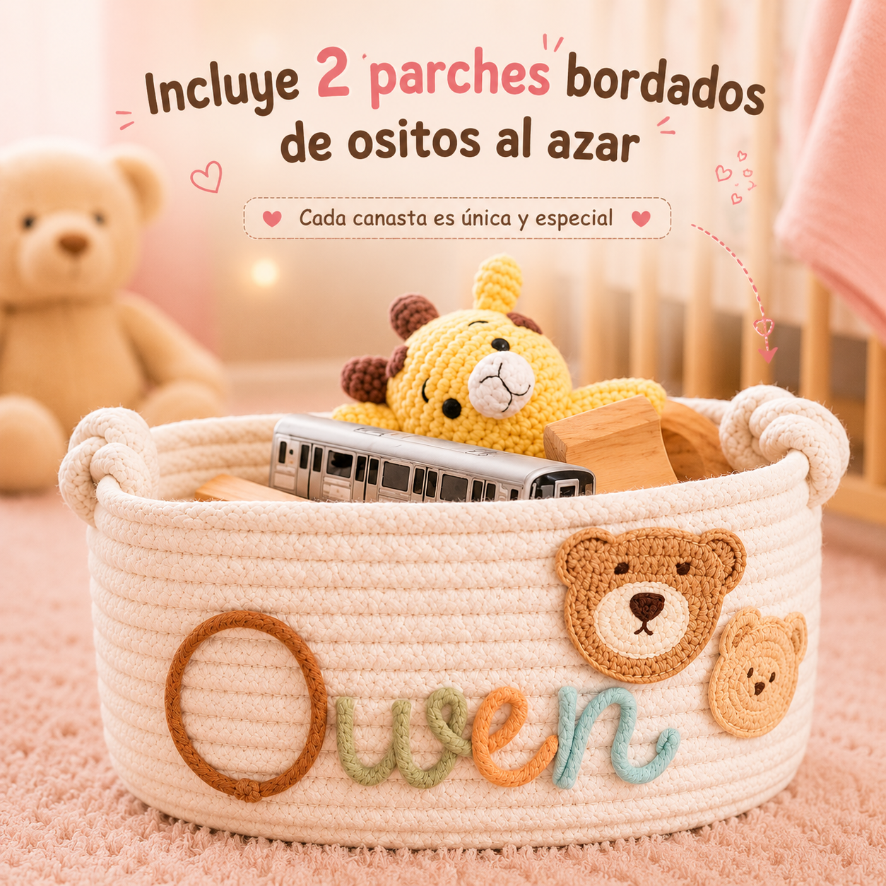 BabyNido™ ~ Cesta Tejida Personalizada