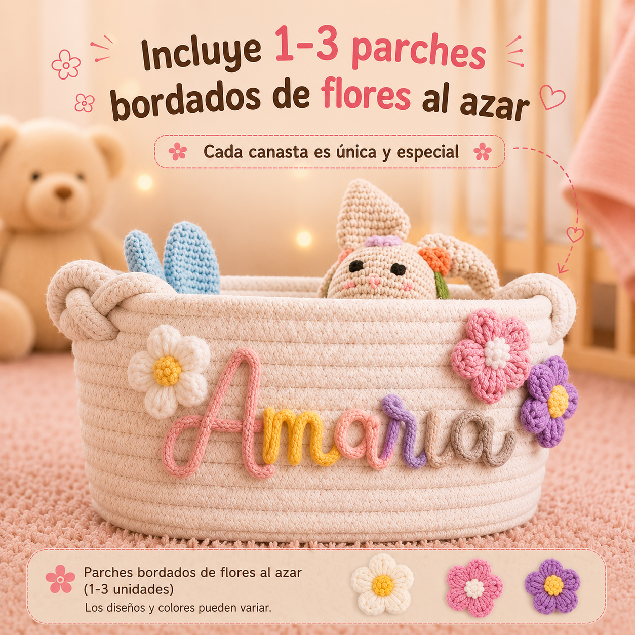 BabyNido™ ~ Cesta Tejida Personalizada