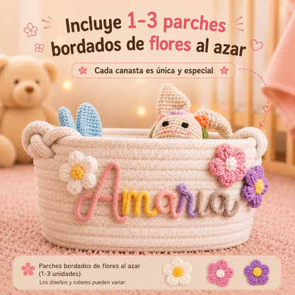 BabyNido™ ~ Cesta Tejida Personalizada