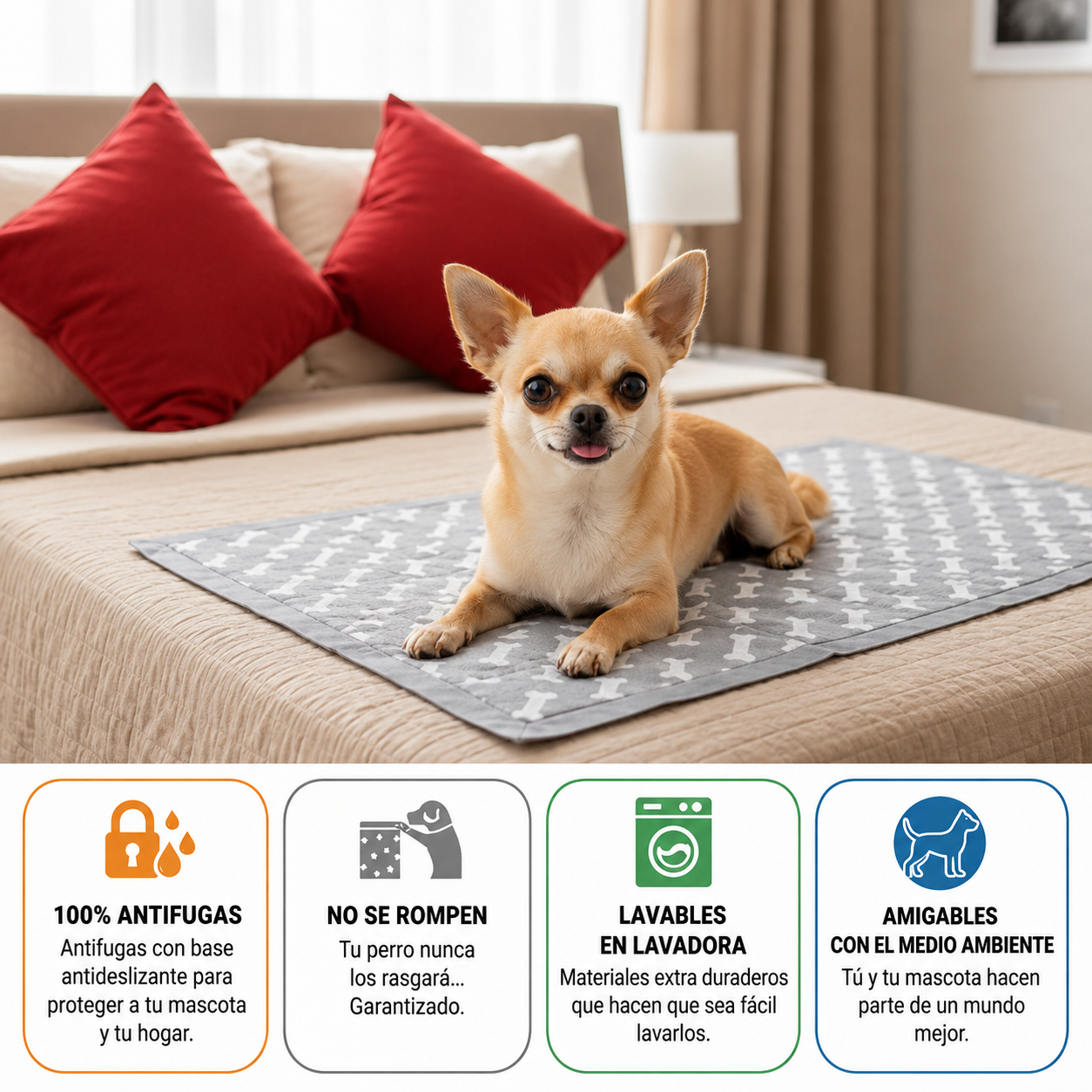 PuppyPad™ ~ Alfombra Absorbente para Mascotas